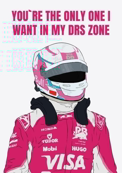 Funny Anniversary Card - Liam Lawson - DRS Zone created by DanAllen20