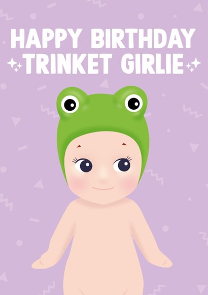 Cute Birthday Card - Sonny Angel - Trinket Girlie created by Emily Parry