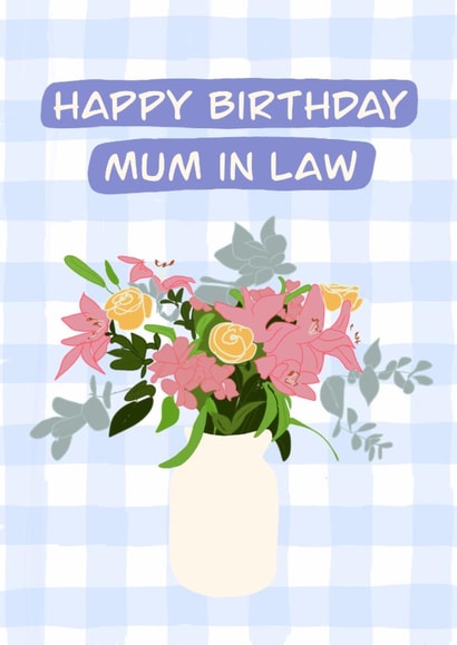 Pretty Birthday Card - Mother In Law - Flowers created by @lydiapimmdraws