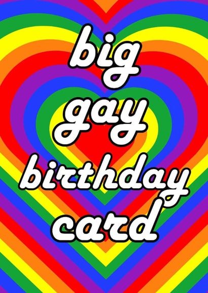 Funny Birthday Card - Big Gay Birthday - LGBTQ+ created by LauraLovesDesigns