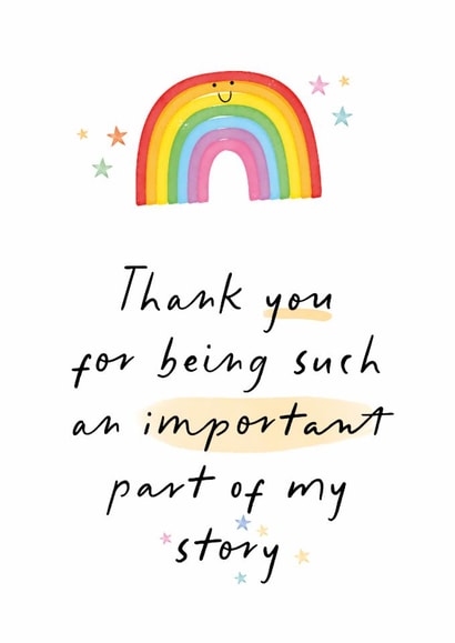 Cute Thank You Card - For Teacher - Rainbow created by The Stamford Press