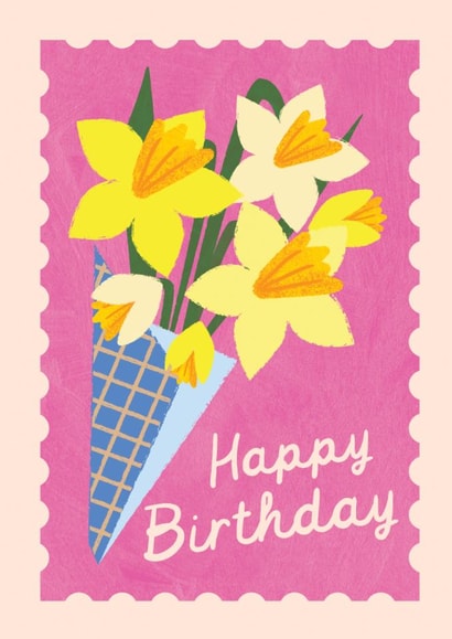 Pretty Birthday Card - Daffodils created by Studio Mads