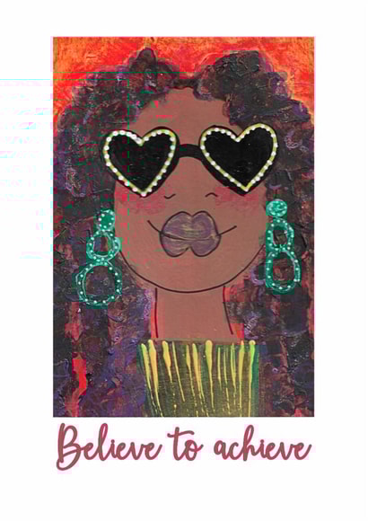 Motivational best wishes/good luck card with attitude for exams and more created by Lisa Newport