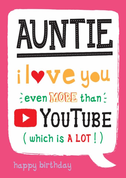 Fun Birthday Card - For Auntie - YouTube created by  la la la     Designs