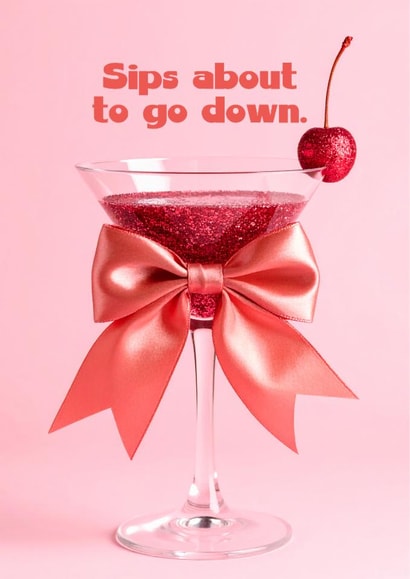 Classic Birthday Card - Cherry Cocktail created by sophie robbens