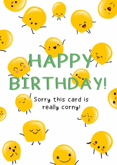 Cute funny happy birthday card created by Drunken Fairy 
