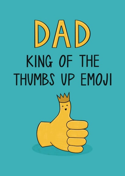 Funny Father's Day Card - Thumbs Up Emoji created by Muses & May 