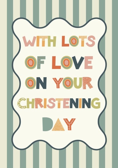 Classic Christening Card - With Lots Of Love On Your Christening Day created by Choo Choo 