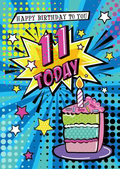 Pop Art style birthday card created by Mindikr