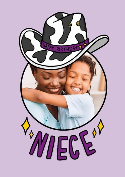 Fun Birthday Card - For Niece - Cowgirl - Cowboy Hat created by TeePee Creations