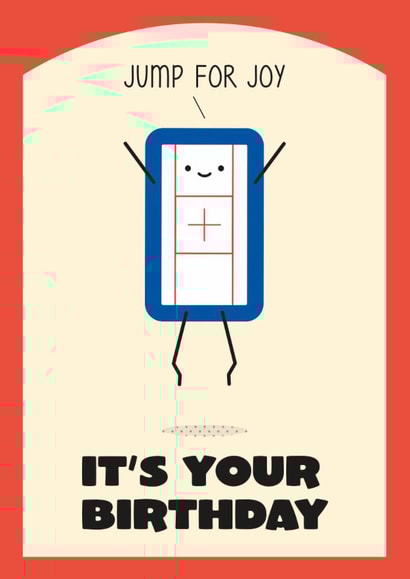 Cute Trampoline Birthday Card - Gymnastics - Jump for Joy created by Christine Fraser Makes