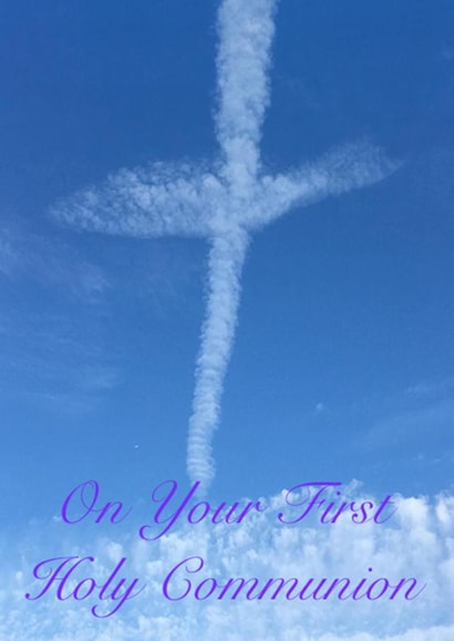 A fantastic, unique, symbolic card to celebrate a persons first Holy Communion created by Wesley Welcomme