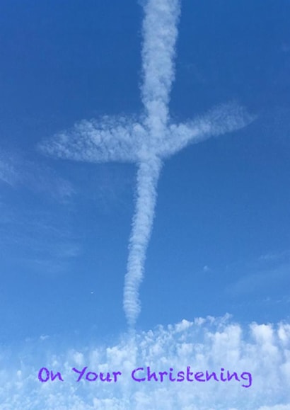 A fantastic, unique, symbolic card for a Christening ceremony created by Wesley Welcomme