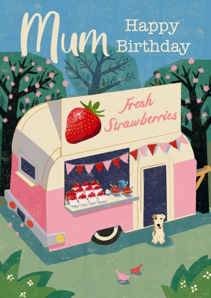Classic Birthday Card - For Mum - Fresh Strawberries created by Rocket68