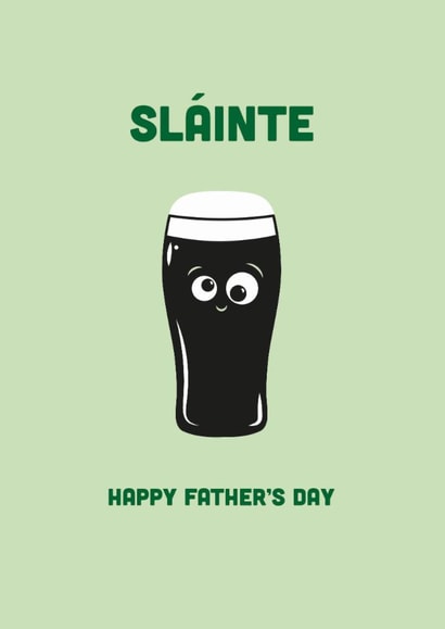 Slàinte Happy Father's Day Card - Guinness - Funny created by illustrations by Hannah