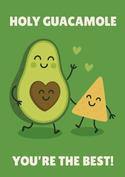 Holy Guacamole, You're The Best! - Anniversary Card - Cute Card - Avocado created by The Broad Lane Print