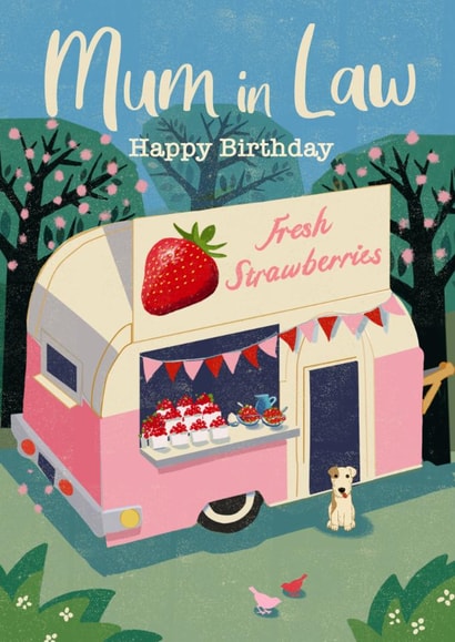 Classic Birthday Card - For Mum In Law - Fresh Strawberries created by Rocket68