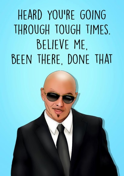 Funny Sympathy/Get Well Card - Pitbull - Through Tough Times created by Poppy & Mabel 