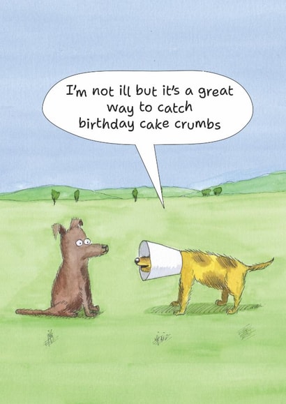 Funny Birthday Card - From The Dog - Cake Crumbs created by Rusty Pencil