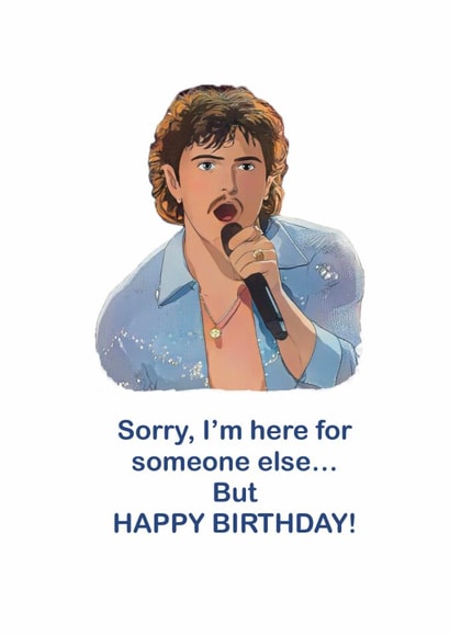 Funny birthday card for friend, mum, sister, brother, featuring Benson Boone created by Julie Campbell
