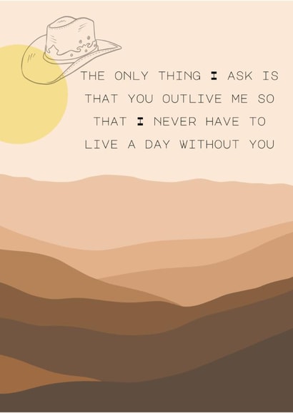 Romantic Cowboy Love Card – Yellowstone Style – For Partner or Spouse created by It's So Lucy