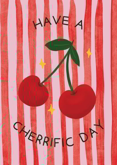 Arty Birthday Card - For Her - Cherries created by Stephanie Staunton