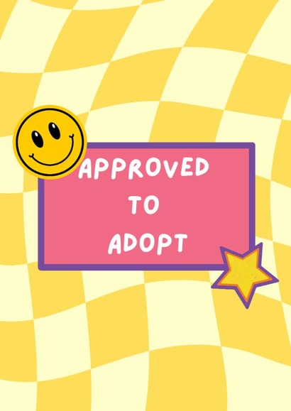 Cute New Baby Card - Approved To Adopt - Adoption created by The Mummy and Me Diaries