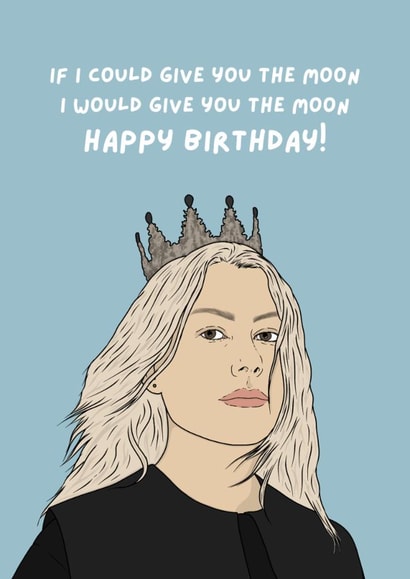 Phoebe Bridgers Birthday Card - If I Could Give You The Moon created by Megan Smith