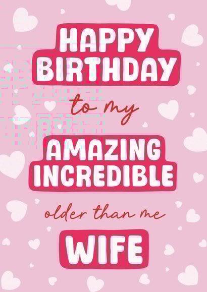 Funny Birthday Card - For Wife - Older Than Me created by Stuck Shop Gifts
