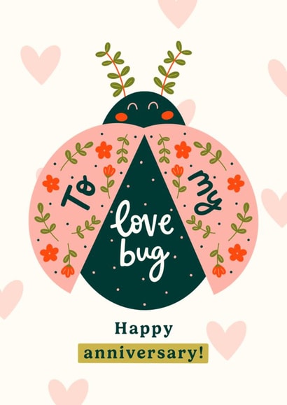 Cute Anniversary Card - Love Bug - Ladybird created by Abbie Imagine
