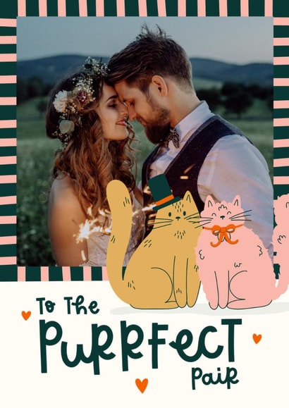 Cute Wedding/Anniversary Card - Cats - The Purrfect Pair created by Abbie Imagine