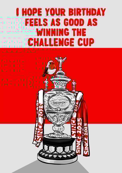 Rugby League Birthday Card - Hull KR - Challenge Cup created by ZB CREATIVE