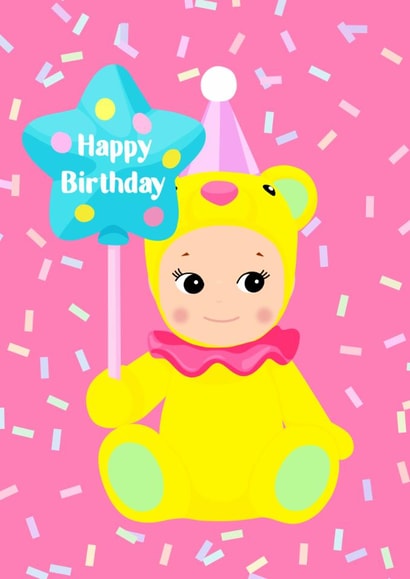 Cute Birthday Card - Sonny Angel - Baby created by Pink Peach Cards