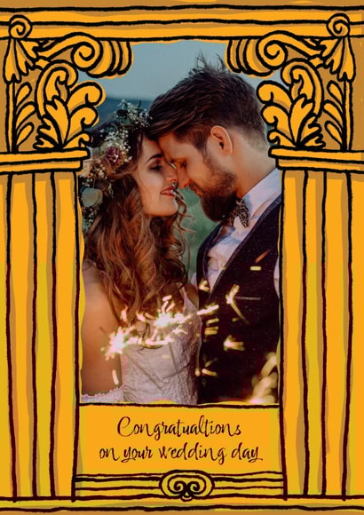 Personalised Photo Congratulations Card - Wedding Congrats created by The Playful Indian