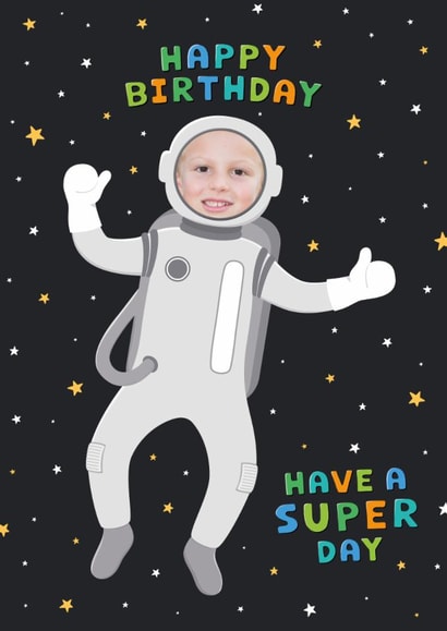 Cute Birthday Card - Astronaut - Space created by Macie Dot Doodles