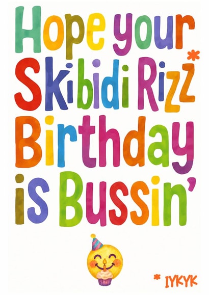 Bussin' Birthday Card – Gen Alpha Funny Meme Card for Teenagers Boys or Girls created by That Card Shop