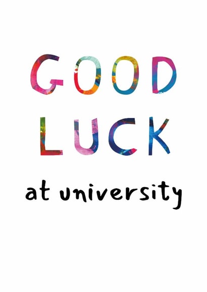 Classic Good Luck Card - University created by size3art