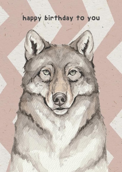 Cute Birthday Card - Wolf created by lil wabbit