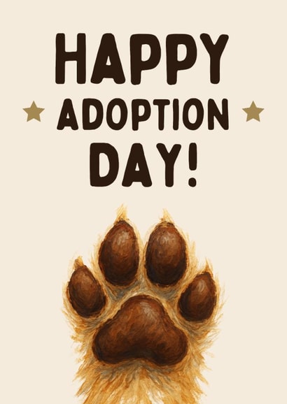 Cute Just Because Card - Happy Adoption Day! - Dog created by Hello Fridays Studio