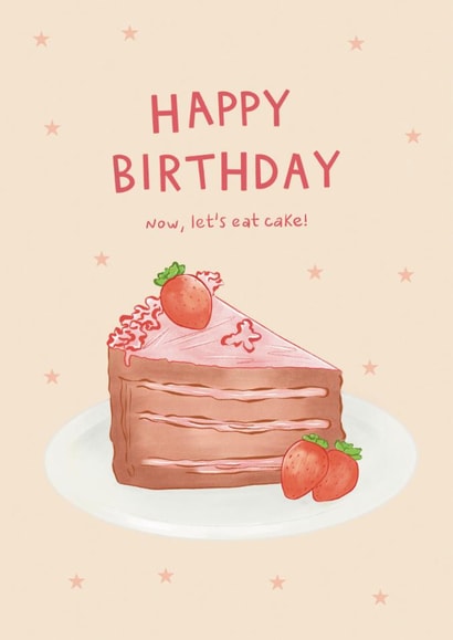Happy Birthday - Let's Eat Cake Card created by Thayna Oliveira