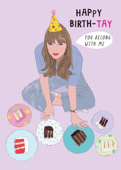 Taylor Swift Birthday Card - Masters & Cake - You Belong With Me created by Holly Fox