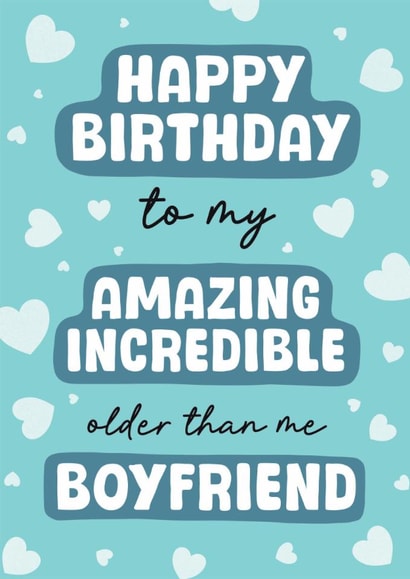 Cheeky Birthday Card - For Boyfriend - Older Than Me created by Stuck Shop Gifts