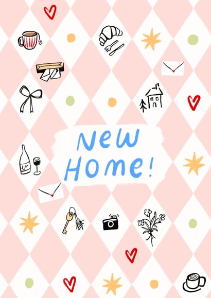 Classic New Home Card - Cute Illustrations created by Lauren Barclay