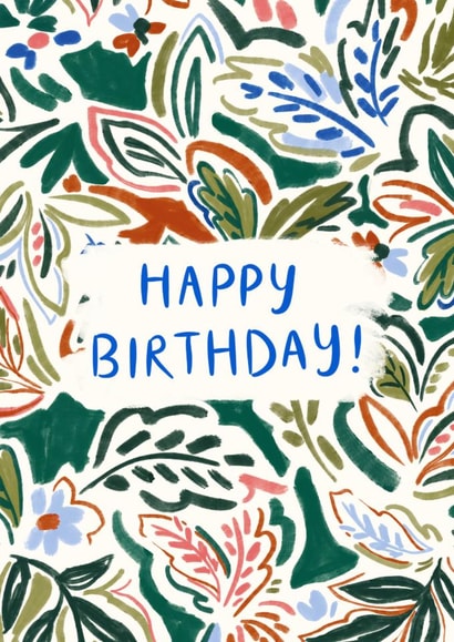 Classic Birthday Card - Botanical Florals created by Lauren Barclay