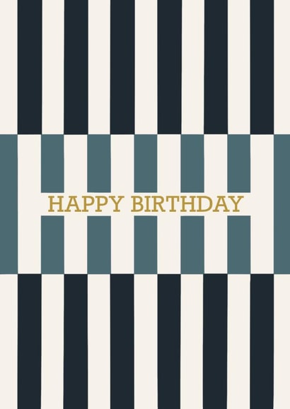 Classic Birthday Card - For Him - Modern Design created by Holly Hudson-Smith