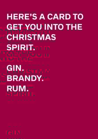 Funny Christmas Card - Spirits created by original fox designs