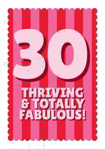 Classic Birthday Card - 30th - Totally Fabulous created by Blush & Blossom 