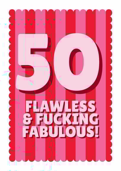 Classic Birthday Card - 50th - Flawless And Fabulous created by Blush & Blossom