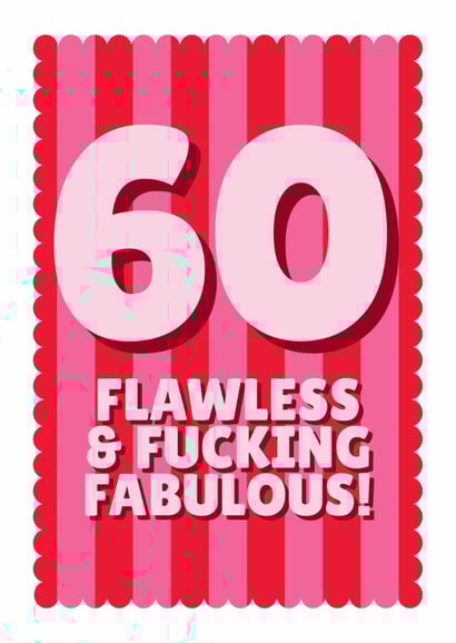 Classic Birthday Card - 60th - Flawless And Fabulous created by Blush & Blossom 