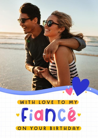 Classic Birthday Card - For Fiancé - With Love created by Joanne Hawker